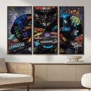 Graffiti American Football Player Street Art Wall Art Canvas by MyGreatCanvas | Canvas Wall Art Prints | Photo Prints & Wall Decor
