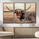 Texas Longhorn Wall Art Canvas Print – Western Cattle Ranch by MyGreatCanvas | Canvas Wall Art Prints | Photo Prints & Wall Decor