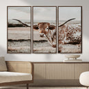 Texas Longhorn Bull Rustic Wall Art Canvas Print by MyGreatCanvas | Canvas Wall Art Prints | Photo Prints & Wall Decor