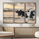 Texas Longhorn Bull Rustic Wall Art Canvas Print by MyGreatCanvas | Canvas Wall Art Prints | Photo Prints & Wall Decor