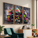 Graffiti American Football Helmet Street Art Wall Art Canvas