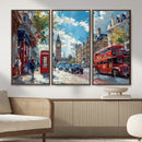 London City Street Wall Art Canvas Print, Big Ben & Red Bus by MyGreatCanvas | Canvas Wall Art Prints | Photo Prints & Wall Decor