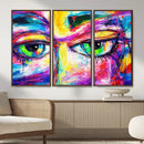 Colorful Abstract Face Wall Art Canvas Print – Modern Pop by MyGreatCanvas | Canvas Wall Art Prints | Photo Prints & Wall Decor