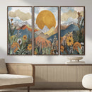 Boho Mountain Landscape Large Wall Art, Horizontal Gold by MyGreatCanvas | Canvas Wall Art Prints | Photo Prints & Wall Decor