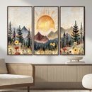 Boho Mountain Landscape Large Wall Art, Horizontal Gold by MyGreatCanvas | Canvas Wall Art Prints | Photo Prints & Wall Decor
