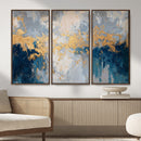Blue Gold Abstract Large Framed Canvas Wall Art, Modern by MyGreatCanvas | Canvas Wall Art Prints | Photo Prints & Wall Decor