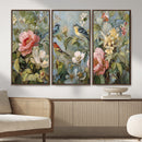 Vintage Birds and Flowers Wall Art Canvas Print, Botanical by MyGreatCanvas | Canvas Wall Art Prints | Photo Prints & Wall Decor