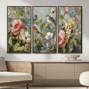 Vintage Birds and Flowers Wall Art Canvas Print, Botanical by MyGreatCanvas | Canvas Wall Art Prints | Photo Prints & Wall Decor