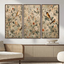 Vintage Birds and Flowers Wall Art Canvas Print, Botanical by MyGreatCanvas | Canvas Wall Art Prints | Photo Prints & Wall Decor
