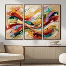 Geometric Abstract Wall Art Canvas Print, Orange Blue by MyGreatCanvas | Canvas Wall Art Prints | Photo Prints & Wall Decor