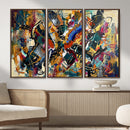 Geometric Abstract Wall Art Canvas Print, Orange Blue by MyGreatCanvas | Canvas Wall Art Prints | Photo Prints & Wall Decor