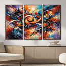Geometric Abstract Wall Art Canvas Print, Orange Blue by MyGreatCanvas | Canvas Wall Art Prints | Photo Prints & Wall Decor