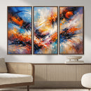 Lyrical Abstraction Wall Art Canvas Print, Orange Blue by MyGreatCanvas | Canvas Wall Art Prints | Photo Prints & Wall Decor