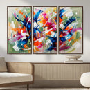 Geometric Abstract Wall Art Canvas Print, Orange Blue by MyGreatCanvas | Canvas Wall Art Prints | Photo Prints & Wall Decor