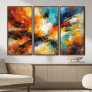 Lyrical Abstract Wall Art Canvas Print, Orange Blue Abstract by MyGreatCanvas | Canvas Wall Art Prints | Photo Prints & Wall Decor