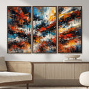 Lyrical Abstrac Wall Art Canvas Print, Orange Blue Abstract by MyGreatCanvas | Canvas Wall Art Prints | Photo Prints & Wall Decor