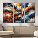 Geometric Abstract Wall Art Canvas Print, Orange Blue by MyGreatCanvas | Canvas Wall Art Prints | Photo Prints & Wall Decor