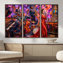 Jazz Band Canvas Wall Art — Jazz Club Singer Saxophone Print by MyGreatCanvas | Canvas Wall Art Prints | Photo Prints & Wall Decor