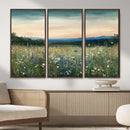 Wildflower Meadow Oil Painting Canvas — Daisy Lavender