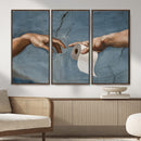 Funny Bathroom Canvas Wall Art, Michelangelo Creation of by MyGreatCanvas | Canvas Wall Art Prints | Photo Prints & Wall Decor