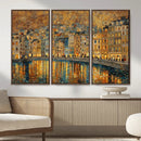 Gustav Klimt Golden Cityscape Wall Art Canvas Print, Framed by MyGreatCanvas | Canvas Wall Art Prints | Photo Prints & Wall Decor