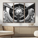 Vintage Propeller Plane Wall Art Canvas Print, Black and by MyGreatCanvas | Canvas Wall Art Prints | Photo Prints & Wall Decor