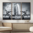 Propeller Plane Wall Art Canvas Print, Black and White by MyGreatCanvas | Canvas Wall Art Prints | Photo Prints & Wall Decor