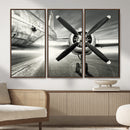 Vintage Airplane Wall Art Canvas Print, Black and White by MyGreatCanvas | Canvas Wall Art Prints | Photo Prints & Wall Decor