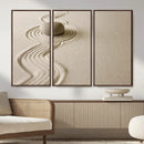 Zen Garden Stone Sand Canvas | Japanese Rock Garden Wall Art by MyGreatCanvas | Canvas Wall Art Prints | Photo Prints & Wall Decor