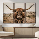 Texas Longhorn Bull Wall Art Canvas Print, Western Farmhouse by MyGreatCanvas | Canvas Wall Art Prints | Photo Prints & Wall Decor