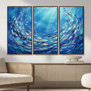 School of Fish Canvas Print | Blue Ocean Underwater Wall Art by MyGreatCanvas | Canvas Wall Art Prints | Photo Prints & Wall Decor