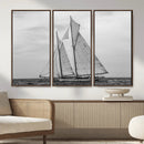 Vintage Sailboat Wall Art Canvas Print, Black and White by MyGreatCanvas | Canvas Wall Art Prints | Photo Prints & Wall Decor