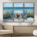 Beach Canvas Wall Art Coastal Adirondack Chairs Ocean by MyGreatCanvas | Canvas Wall Art Prints | Photo Prints & Wall Decor