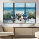 Beach Canvas Wall Art Coastal Adirondack Chairs Ocean by MyGreatCanvas | Canvas Wall Art Prints | Photo Prints & Wall Decor