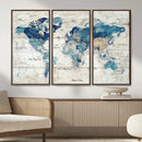 Watercolor World Map Canvas Wall Art Print – Abstract by MyGreatCanvas | Canvas Wall Art Prints | Photo Prints & Wall Decor