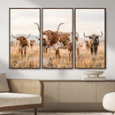 Texas Longhorn Canvas Wall Art, Rustic Farm Animal Photography Print, Farmhouse Country Decor, Western Ranch Art by MyGreatCanvas | Canvas Wall Art Prints | Photo Prints & Wall Decor