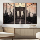 Brooklyn Bridge Canvas Wall Art, New York City Skyline Photography Print, NYC Landmark Urban Decor Artwork by MyGreatCanvas | Canvas Wall Art Prints | Photo Prints & Wall Decor
