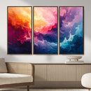 Colorful Abstract Canvas Wall Art Print, Vibrant Popup Color Art Print