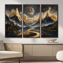 Abstract Mountain Wall Art Canvas Print Modern Landscape Painting Print