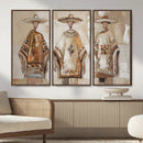 Mexican Folk Art Canvas Wall Art, Charro Poncho Sombrero Painting Print, Neutral Beige Boho Decor, Southwestern Impasto Style, Living Room Art by MyGreatCanvas | Canvas Wall Art Prints | Photo Prints & Wall Decor