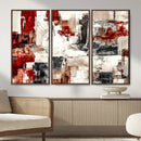 Blue Teal Abstract Canvas Wall Art, Modern Textured Painting Print, Navy Orange White Contemporary Art, Neutral Living Room Decor, Office Art by MyGreatCanvas | Canvas Wall Art Prints | Photo Prints & Wall Decor