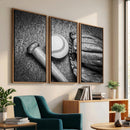 Vintage Baseball Glove and Bat Sports Wall Art Canvas,