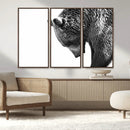 Black and White Grizzly 399 Bear Canvas Print Wall Art | by MyGreatCanvas | Canvas Wall Art Prints | Photo Prints & Wall Decor