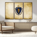 Massachusetts Flag Wall Art Canvas Print by MyGreatCanvas | Canvas Wall Art Prints | Photo Prints & Wall Decor