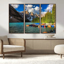 Moraine Lake 3-Panel Wall Art, Majestic Mountain and Lake by MyGreatCanvas | Canvas Wall Art Prints | Photo Prints & Wall Decor