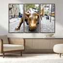 Charging Bull Wall Art Canvas Print