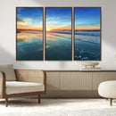 Blue Sky and Beach Wall Art Canvas Print