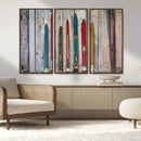 Vintage Wooden Weathered Ski's in Front of an Old Barn Wall by MyGreatCanvas | Canvas Wall Art Prints | Photo Prints & Wall Decor