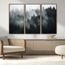 Foggy Forest Wall Art Canvas Print | 3 Panel Large Misty by MyGreatCanvas | Canvas Wall Art Prints | Photo Prints & Wall Decor