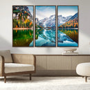 Spectacular autumn view of Braies Lake Wall Art Canvas Print by MyGreatCanvas | Canvas Wall Art Prints | Photo Prints & Wall Decor